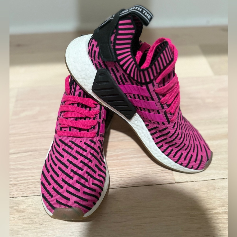 Adidas Pink and Black Running Shoes